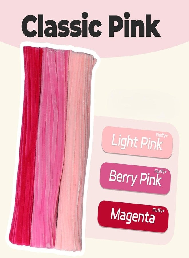 Brille Bee Premium Chenille Stems Pipe Cleaners, Craft Supplies for DIY Art, Floral Creations, School Projects (Pink 150pcs) - Image 2